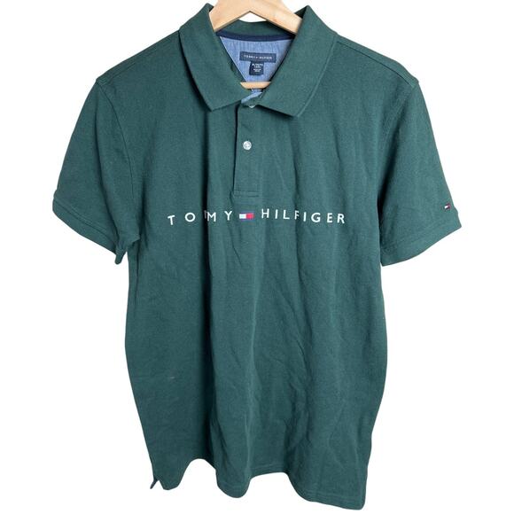 Tommy Hilfiger Regular Fit Short Sleeve NWT Botanical Green XL Boys - Picture 1 of 5